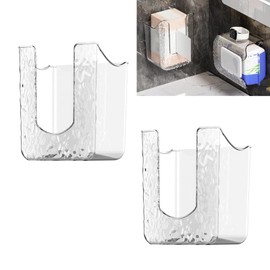 Pyralidsg 2 Pezzi Porta Salviette Umidificate, Montaggio a Parete Contenitore per Salviettine Umidificate, Multifunzionale Scatola Salva Spazio Salvietta Umidificata, per Bagno, Cucina e Toilette