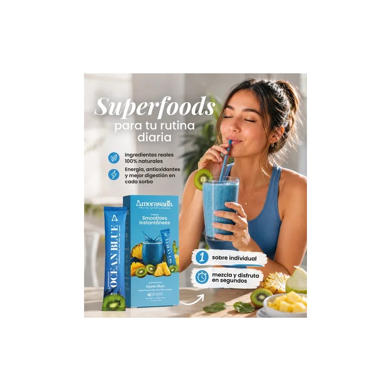 Amorasana Jugo De Espirulina Azul En Polvo Para Smoothie