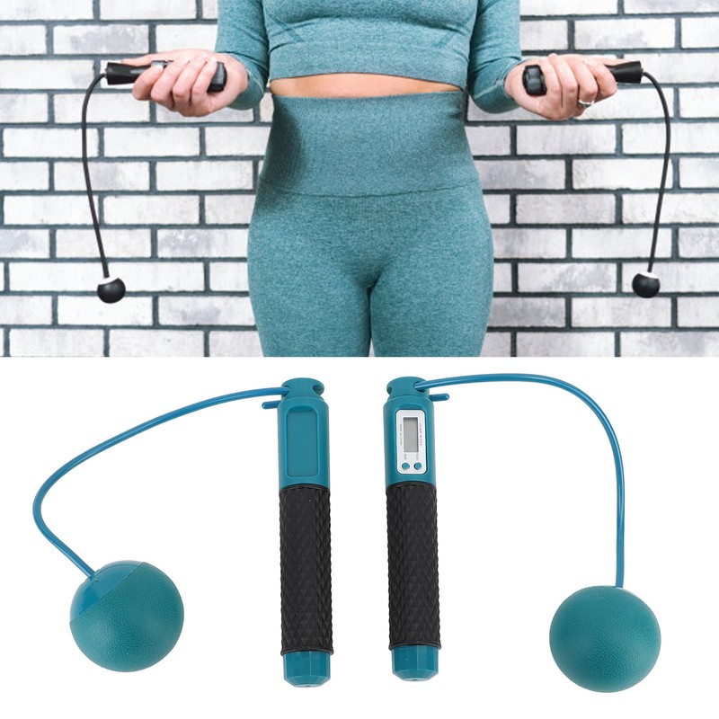 Cordless Jump Rope Weighted Accurate with Counter Ropeless Skipping Rope