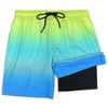 QRANSS Mens Swimming Trunks Size 32-34 Quick Dry 4 Way