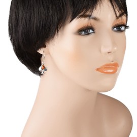 Amber Earrings - Baltic Honey Amber French Leverback Ace Of Spades Earrings - Sterling Silver Jewelry Collection