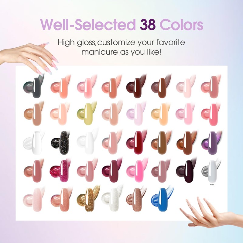 ROSALIND Poly Nail Gel Kit -38 Classic Colors +72 Nail