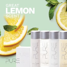 Pure by Gloss Shampoo – Fresh Lemon Scent – for All Hair Types – Cruelty Free and Paraben Free – Luxurious Moisturizing, Softening & Detangling Formula – for Men, Women, Kids – 8.5oz Each – 3 Pack