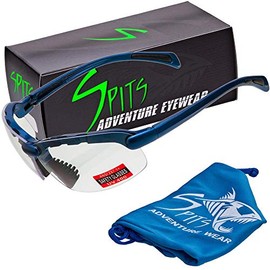 Spits Eyewear Top Or Bottom Bifocal Safety Glasses (Frame Color: Blue, Magnifier: 1.50 TOP Clear)