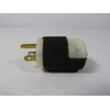 Hubbell HBL5266C Plug, 15 amp, 125V, 5-15P, Black/White