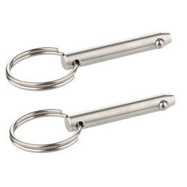2 Pcs Quick Release Pin, Diameter 5/16"(8mm), Overall Length 2.17"(55mm), Usable Length 1.54"(39mm), Full 316 Stainless Steel, Bimini Top Pin, Marine Hardware