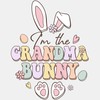 CafePress Happy Easter Grandma Bunny Small Die Cut Sticker, 3"x4"