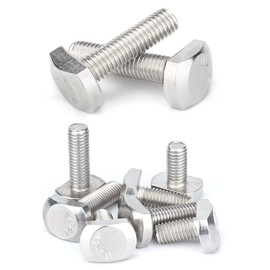 ANSIEDIO Stainless Steel T-bolt T-slot Bolts T-shaped Pressure Plate Screws, M10*30mm,2 pcs