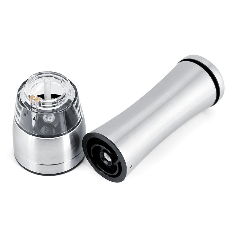 Stainless Steel Electric Salt & Pepper Mill Grinder Adjustable Coarseness