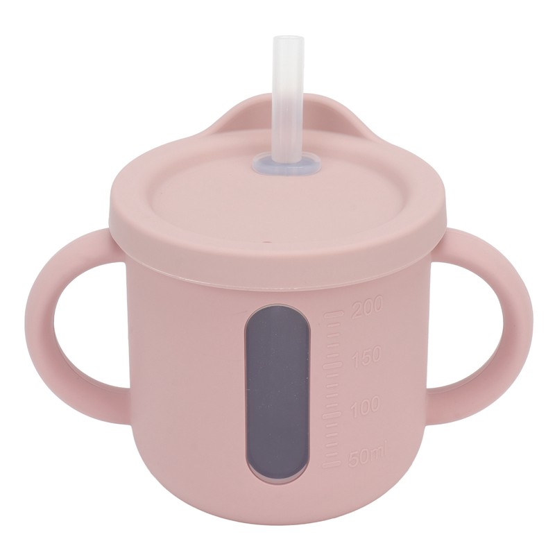 Silicone Sippy Cups Double Handles Lightweight Toddler Training Cup with