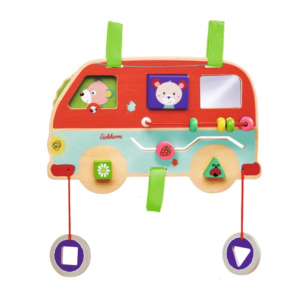 Eichhorn 100005469 Motor Skills Game Board with Rotate, Slide, Plug