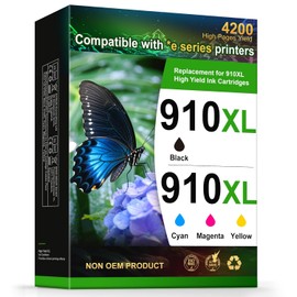 Repuesto remanufacturado para cartuchos de tinta HP 910XL, paquete combinado de alto rendimiento compatible con impresoras HP OfficeJet Pro 8015e 8025e 8035e 8010 8020 8028 8035 Series