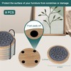 Wood Coasters for Drinks Set of 8, Minacun Absorbent Coaster,