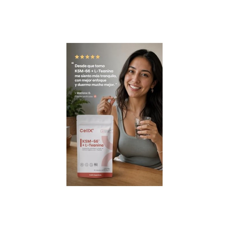 CellX KSM-66® 300 mg + L-Teanina 200 mg + BioPerine®