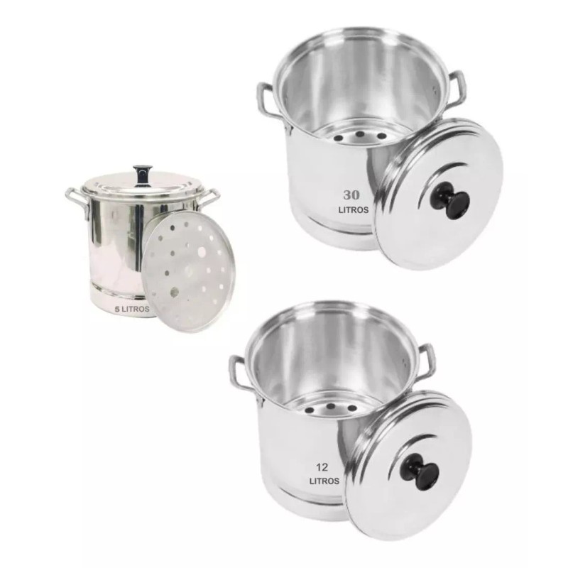 VAP2000 3 Vaporera Olla Tamalera 30 12 Y 5 Litros