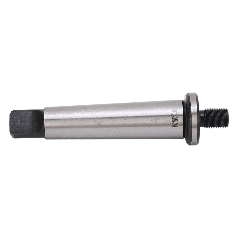 Drill Chuck Arbor MT2 Shank to 3/8in‑24 Threaded Hardened Morse