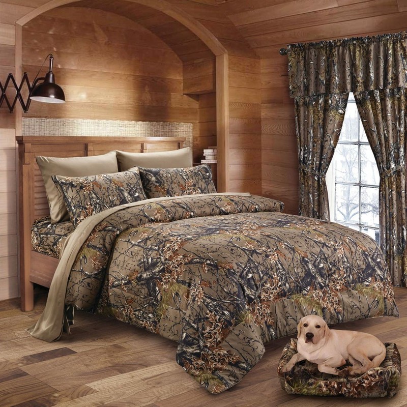 Regal Comfort 7 pc Brown Natural Woods Camo MIXED SIZE