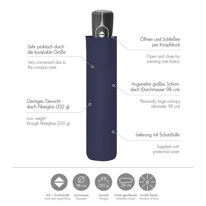 doppler Fibre Magic Uni Pocket Umbrella - Very Light Thanks