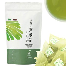 Japanese Tea KIMIKURA Matcha Genmaicha Green Tea Loose leaf/Teabags from Japan | Japanese Tea KIMIKURA (2.5gx50Teabags)