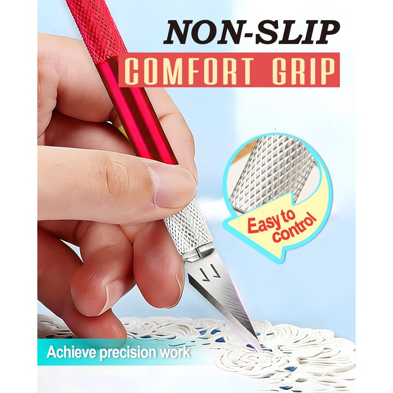 DIYSELF Craft Knife with 10 Extra #11 Blades, Precision Hobby