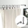 mizikuu 5 m Stainless Steel Curtain Rope, Wall Mount Set,