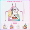 PLULON 4 Pcs Kids Aprons with Pockets Painting Apron for