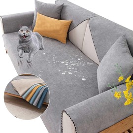YSZBD Sofa Cover, Corner Sofa, Waterproof, L-Shape 1/2/3/4-Seater, Sofa Protector, Sofa Protective Blankets, Non-Slip, Dog/Cat Scratch-Proof, 70 x 90 cm