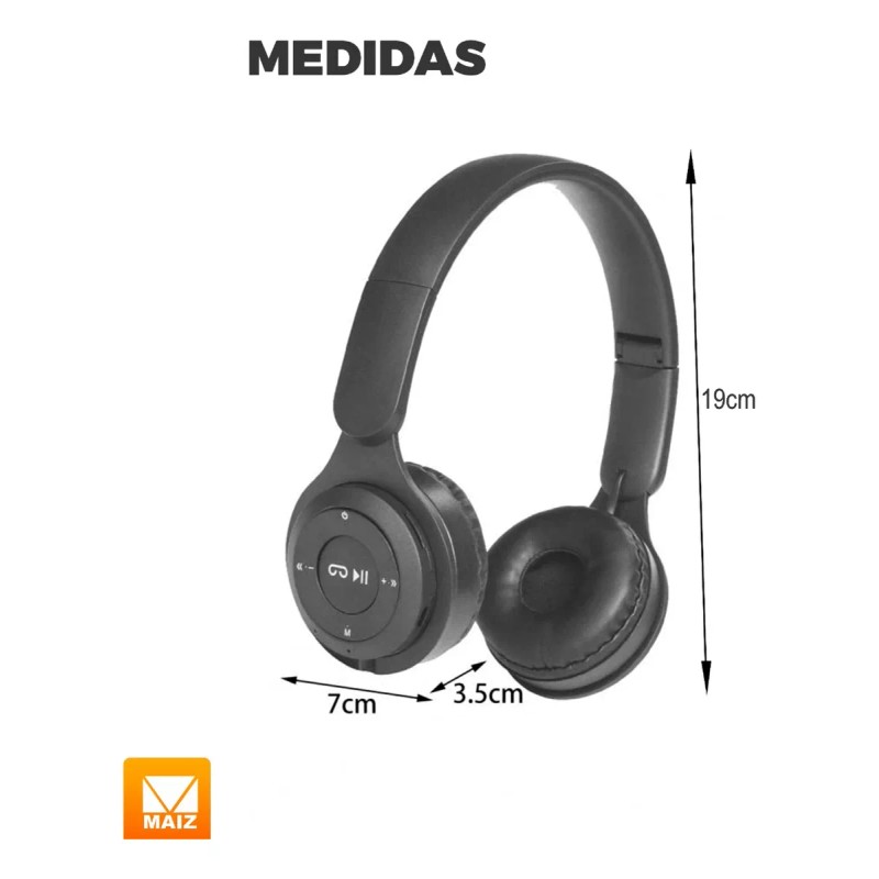 Maíz Audifonos Bluetooth Inalambric Diadema Manos Libres Plegable