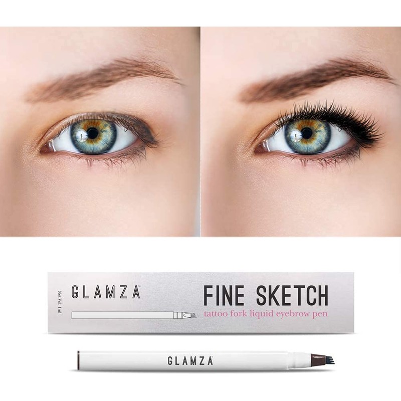 Glamza Fine Sketch Tattoo Fork Liquid Eyebrow Pen 03 Brown/Light
