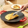 Electric Smokeless Grill, Non-Stick BBQ Griddle with Temperature Control, Round