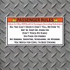 Wilson Graphics Inc. 4" x 8" Car Rules Warning Stickers