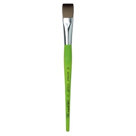 Da Vinci 374 Series Flat Brush, 24, Synthetic Fiber, Green, 23 x 1.82 x 30 cm