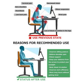 NODOCA Arm Rest for Desk, Ergonomics Wrist Rest, Desk Extender, Soft Sponge Built-in, Comfortable Arm Support for Desk, Wrapped in Eco-Friendly Leather, Foldable Elbow Rest for Desk(2, Black, 8.9'')