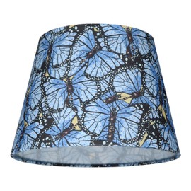 ESSENCE Lights, Designer Light Shade, 10 inch Design Butterfly Light Shade/lampshade, Tapered Light Shade, Cotton Cone/Coolie lampshades for Table/Pendant Lights with Reversible gimble & Reducer Ring