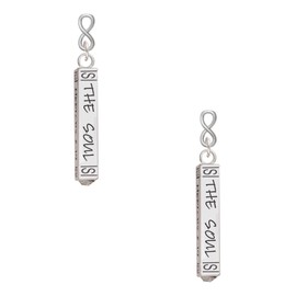 Delight Jewelry Hope Anchors the Soul Bar Silvertone Infinity Post Earrings