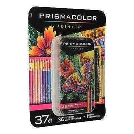Prismacolor premier soft core colored pencils, assorted colors, 36ct.