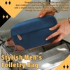 Stylish Men’s Toiletry Bag – PU Leather Base & Canvas