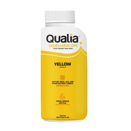 Qualia All Purpose Liquid Fabric Dye, Easy to Use Dye for Natural Fabrics: Cotton, Wool, Silk, Wood, & Linen, Ultra Concentrated Colors, Yellow