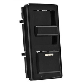 Leviton IllumaTech Dimmer Switch Faceplate with Locator Light, IPKIT-E, Slide, Black