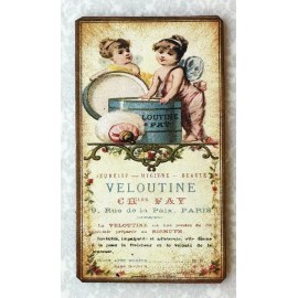 The Happy Little Home Miniature Dollhouse French Powder sign 2 darling CHERUBS Boudoir or Bath 1:12