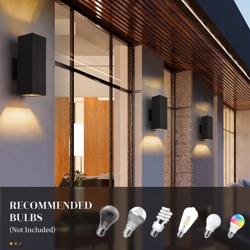 harriet Outdoor Wall Lights, Modern Outdoor Wall Sconces Aluminum Waterproof,