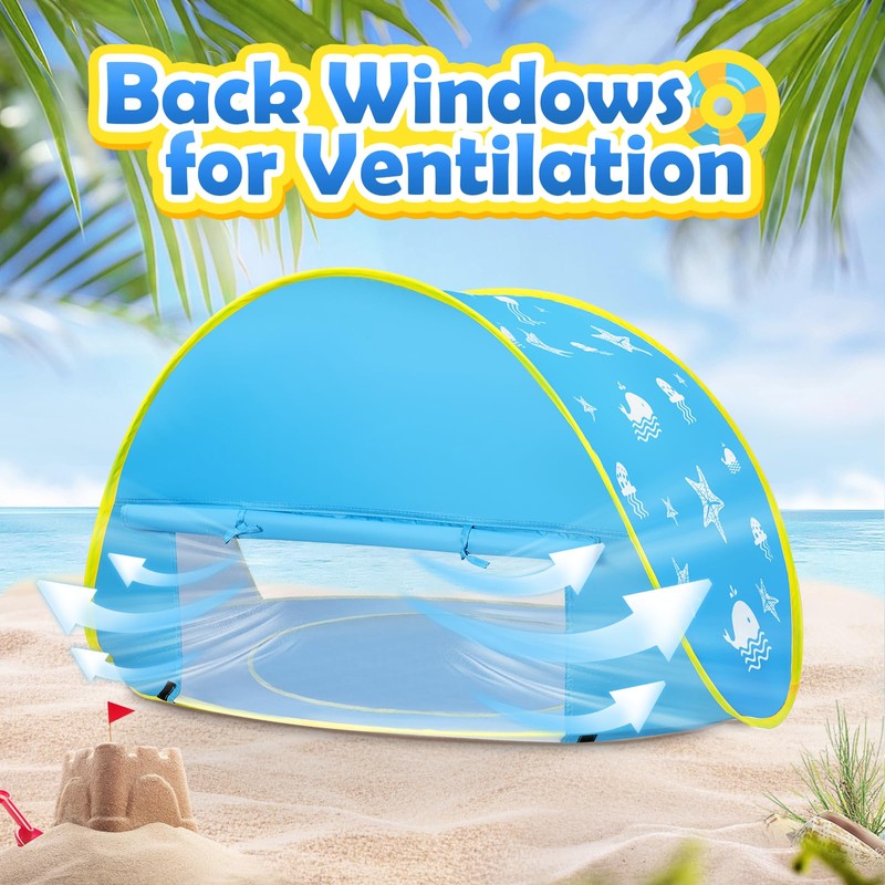 Monobeach Baby Beach Tent Ocean Pop Up Portable Shade Pool