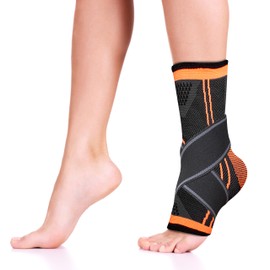 Springbok Ankle Support with Binder – Adjustable Compression Wrap & Foot Sleeve for Men & Women – Relief for Plantar Fasciitis, Sprains, Achilles Tendonitis, Sports & Injury Recovery (XL)