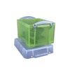 Really Useful Plastic Storage Box 3 Litre Transparent Green
