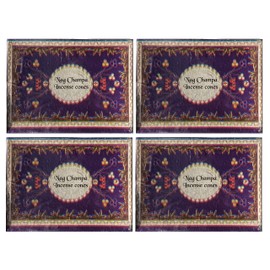 Nag Champa Flora Cones - 16 Cones per Box - Sold in Set of 4 Boxes