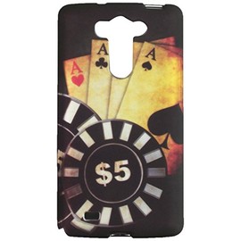 HRWireless Carcasa rígida de plástico para LG G Vista VS880 G Pro 2 Lite, Ace Poker