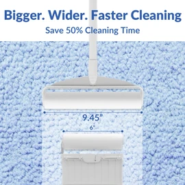 Large Lint Rollers for Carpet, Sticky Rollers for Floor DELOMO 9.45 in with 3 Extendable Handle, Long Handle Sticky Mop for Cleaning Carpets, Cars, Bedding, Couches, and Pet Hair