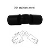 2 x 3/4" Black Adjustable Bay Window Corner Curtain Pole