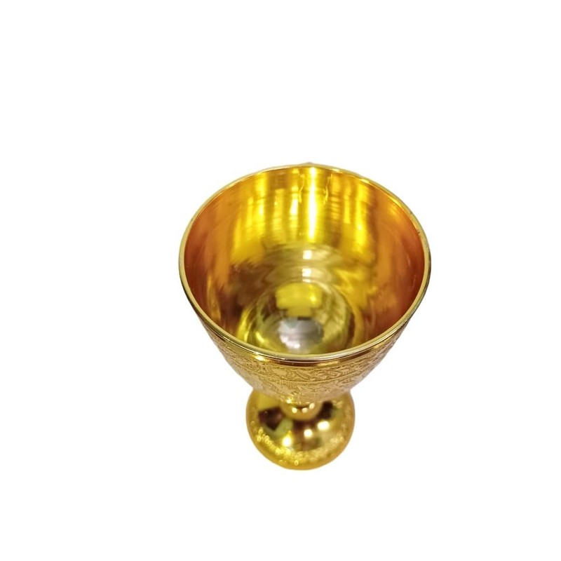 bona fide Brass Hand Crafted,wine chalice cups, golden goblet