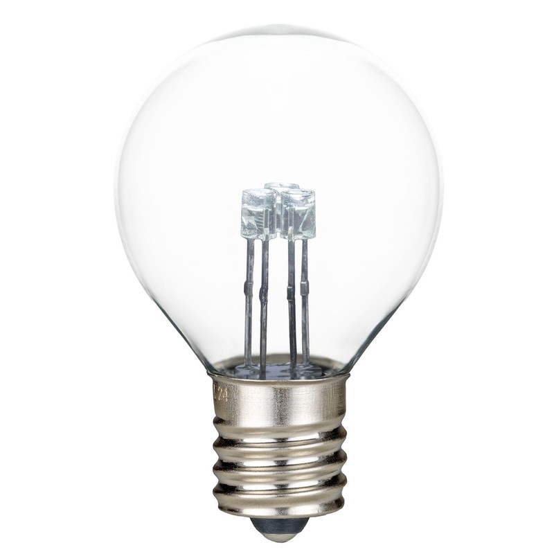 Novelty Lights 25 Pack G30 Glass LED Globe Bulbs, String